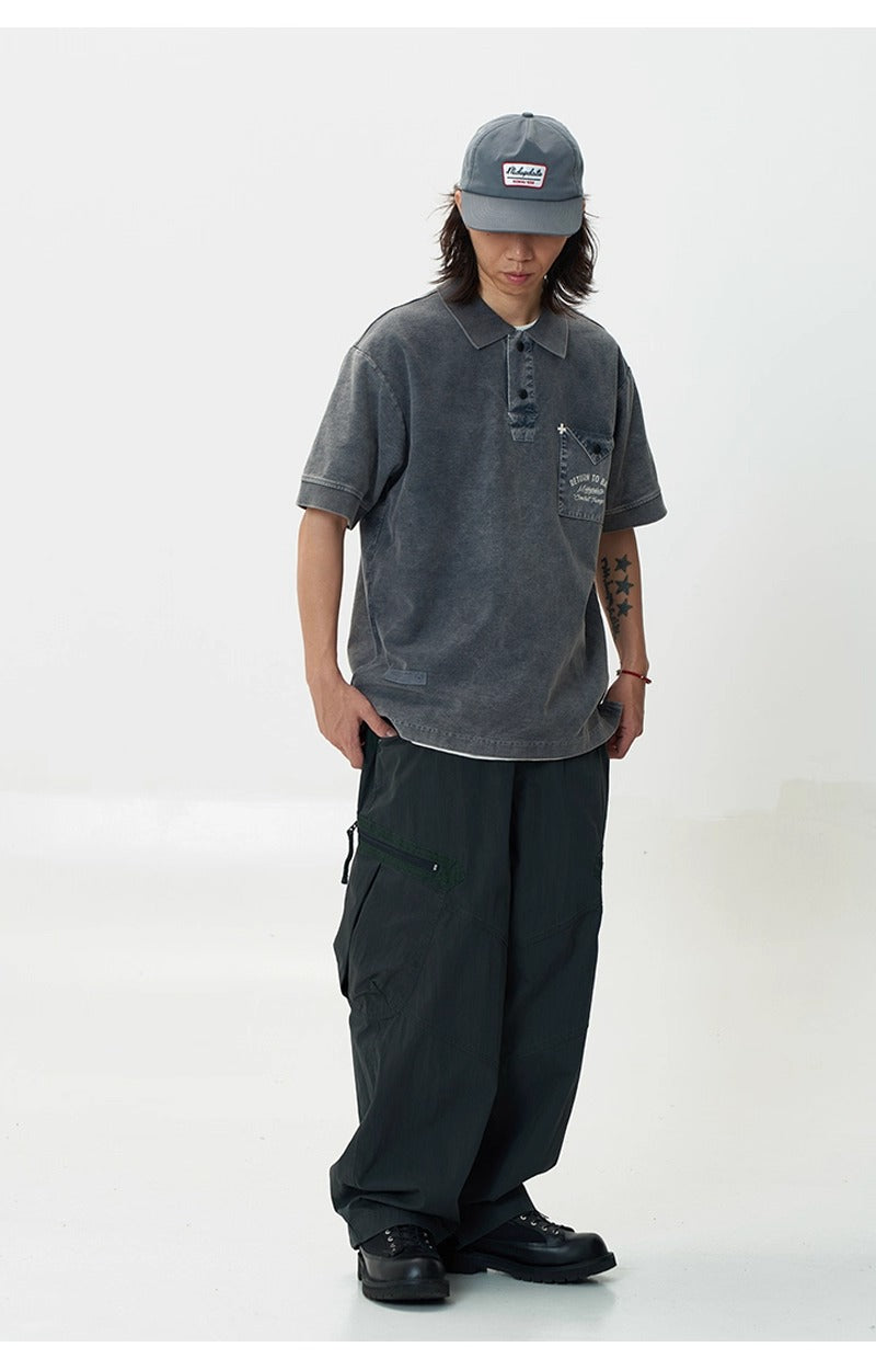 MU348 Acid Wash Polo