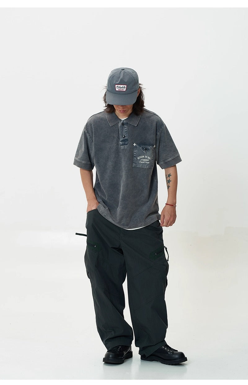 MU348 Acid Wash Polo