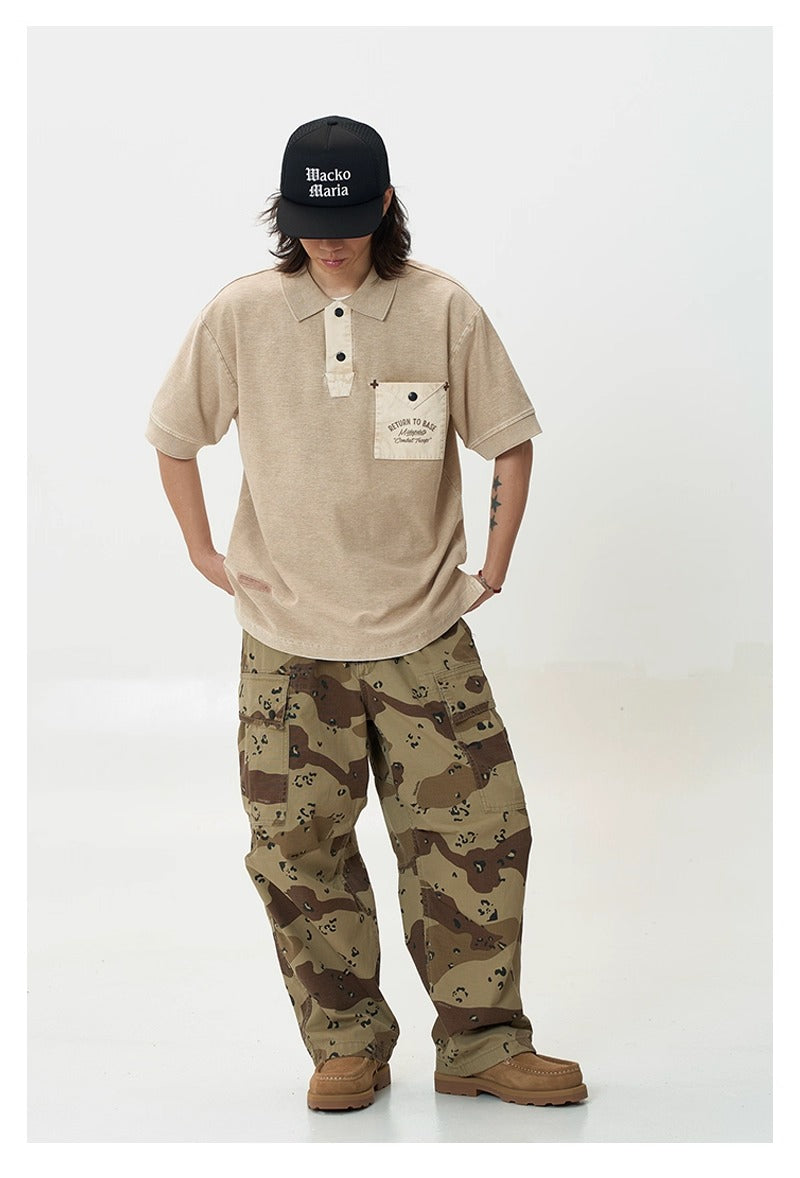 MU348 Acid Wash Polo