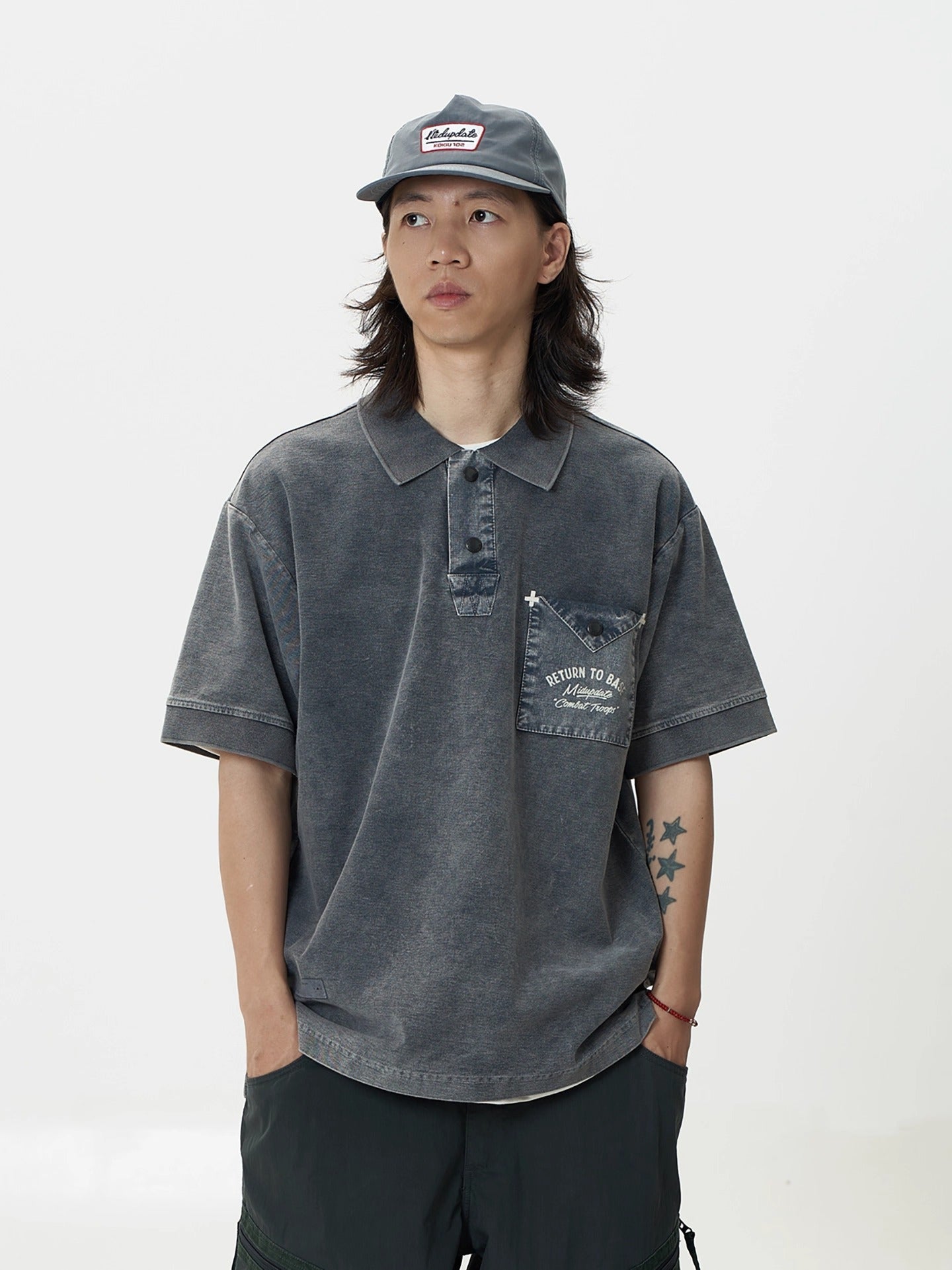 MU348 Acid Wash Polo